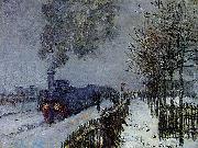 Claude Monet Train in the Snow oil